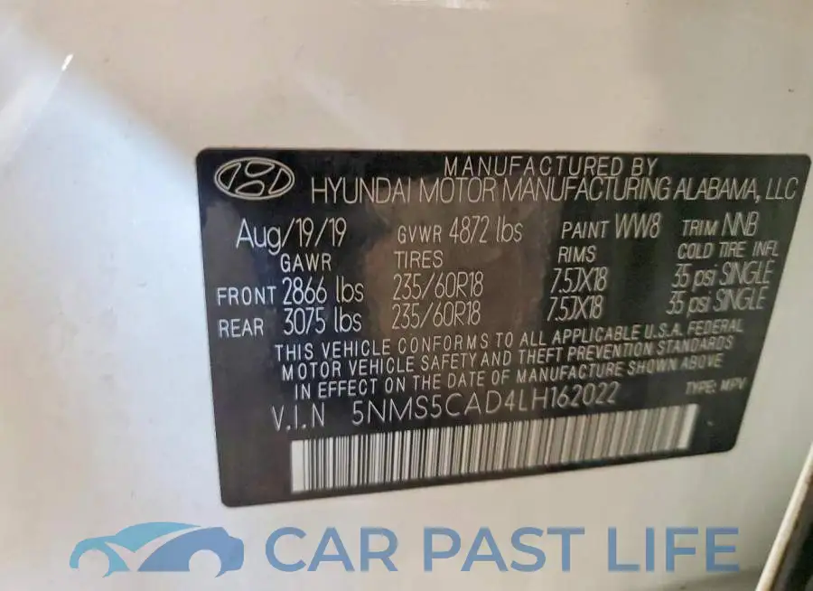 5NMS5CAD4LH162022# 13