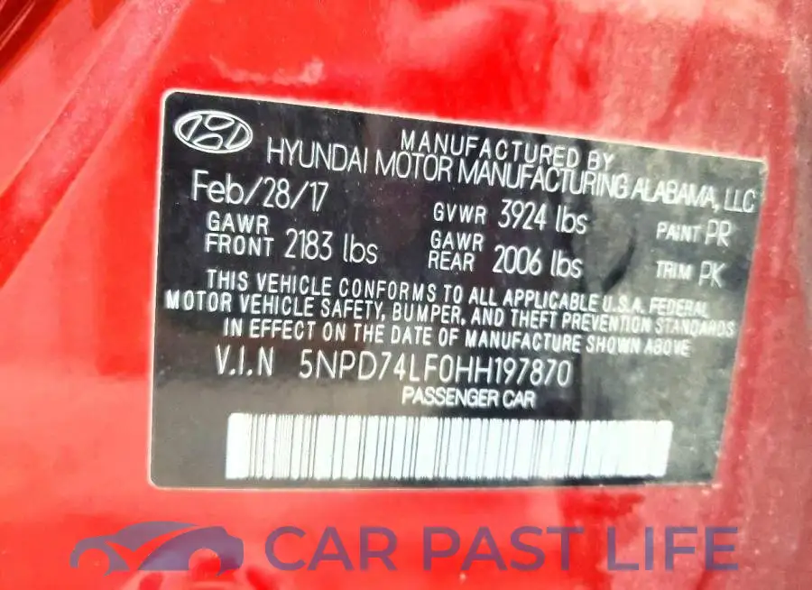 5NPD74LF0HH197870# 12