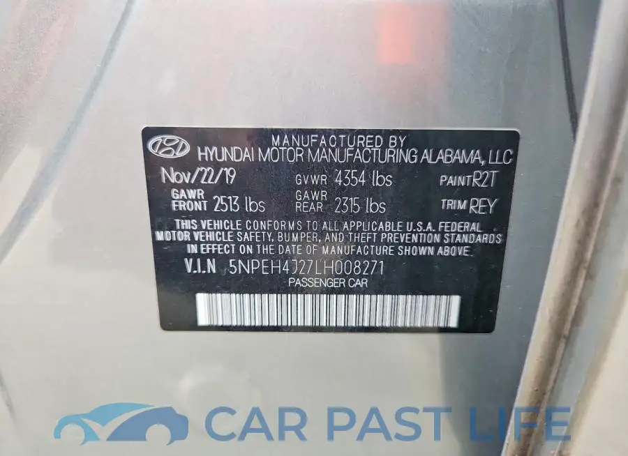 5NPEH4J27LH008271# 12
