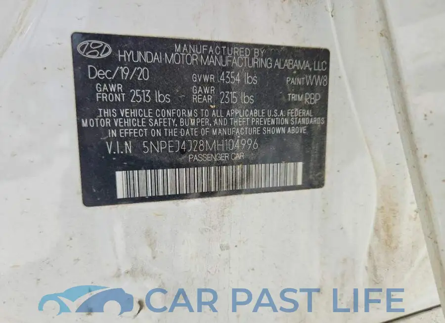 5NPEJ4J28MH104996# 12