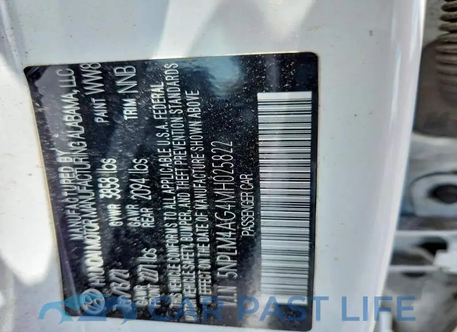 5NPLM4AG4MH025822# 12