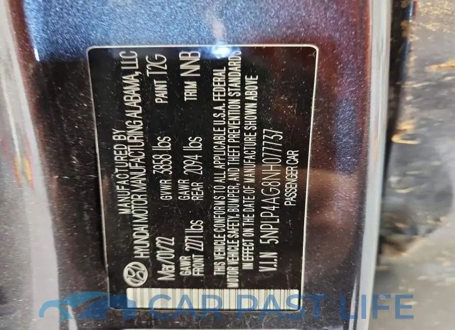 5NPLP4AG8NH077737# 13