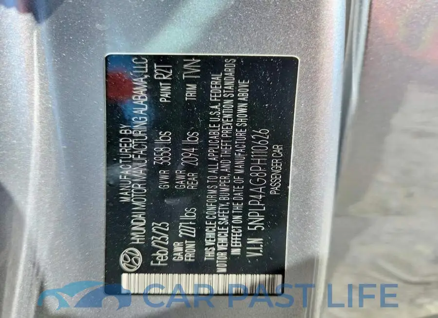 5NPLP4AG8PH110626# 12