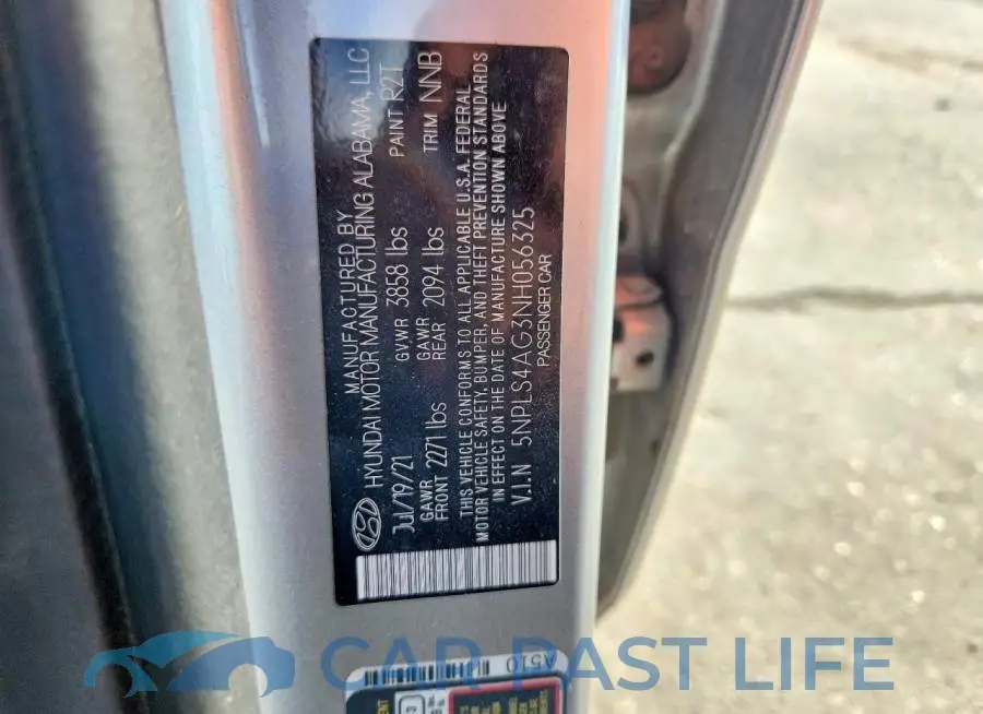 5NPLS4AG3NH056325# 12