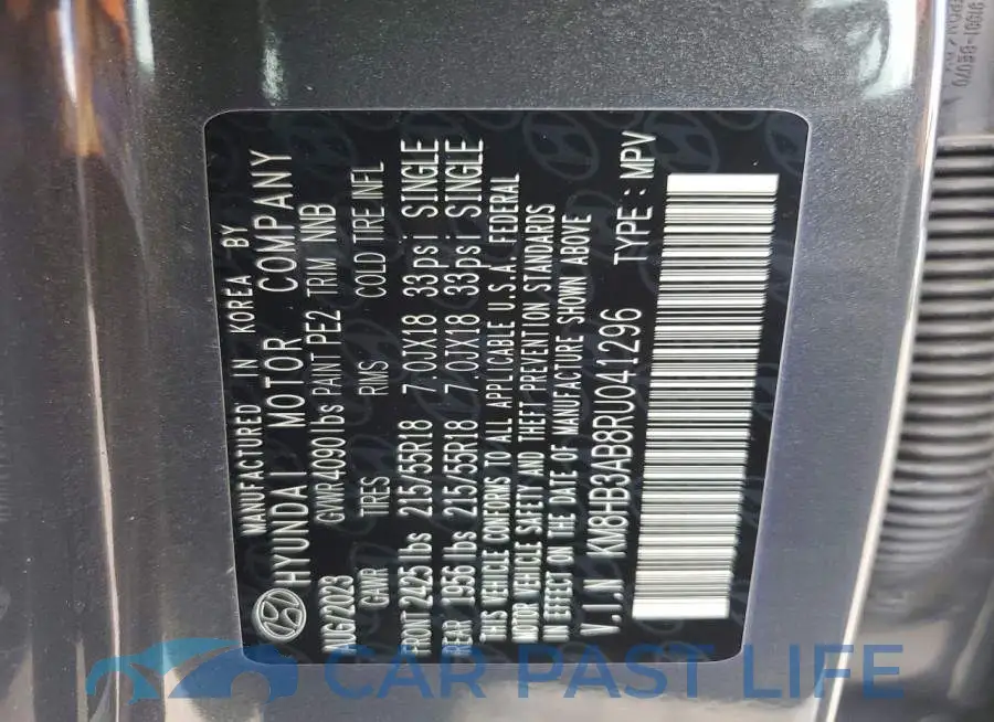 KM8HB3AB8RU041296# 13