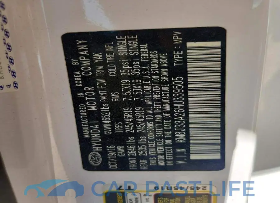 KM8J33A26HU339505# 13