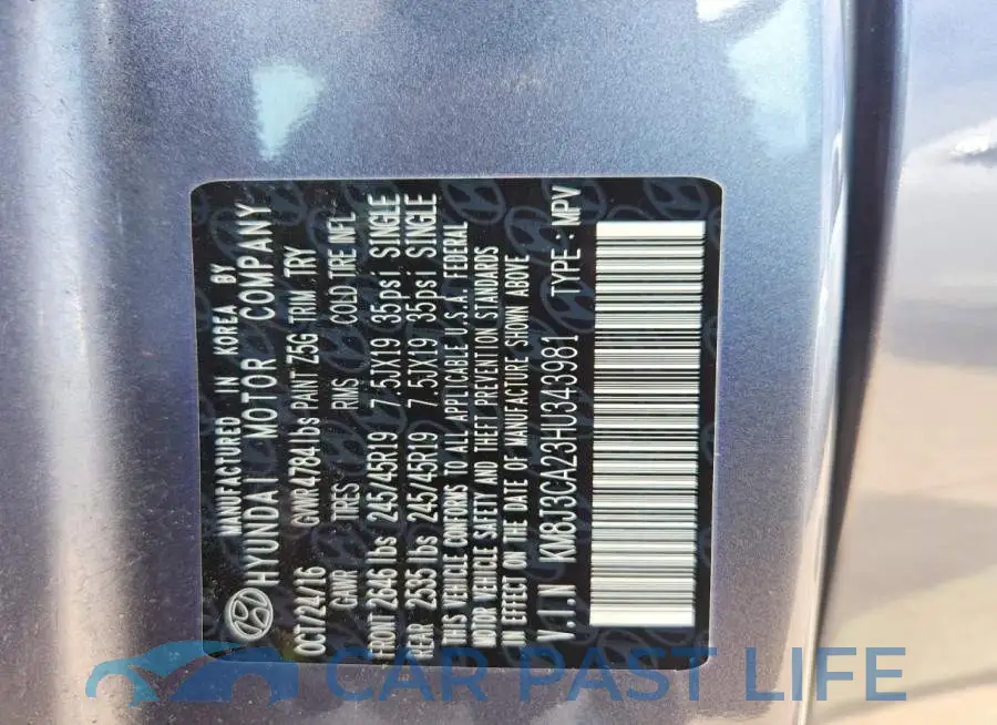 KM8J3CA23HU343981# 13