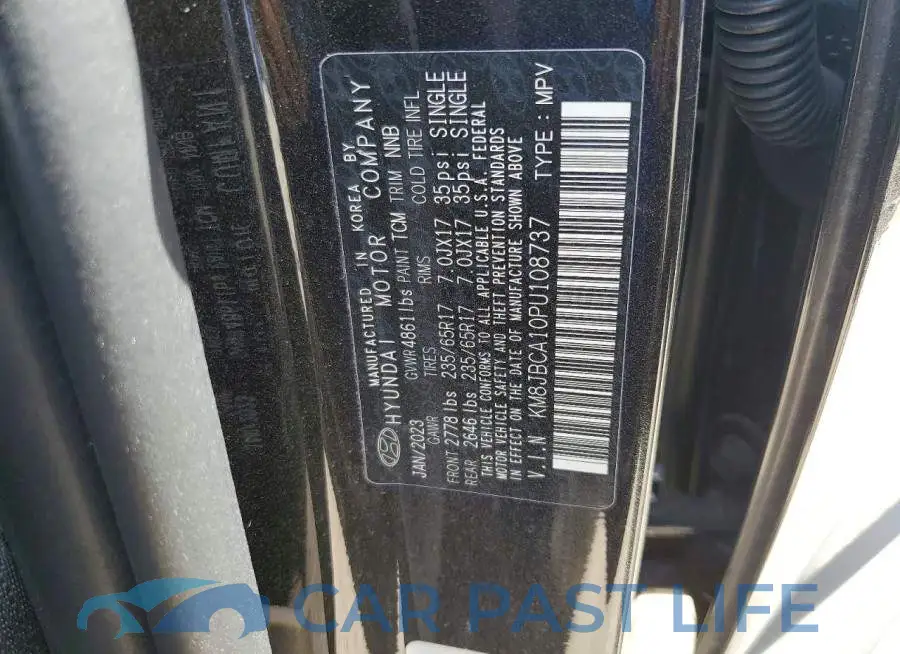 KM8JBCA10PU108737# 12