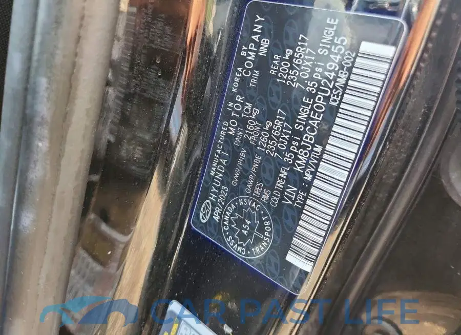 KM8JBCAE0PU249455# 13