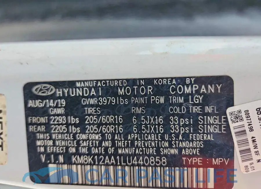 KM8K12AA1LU440858# 12