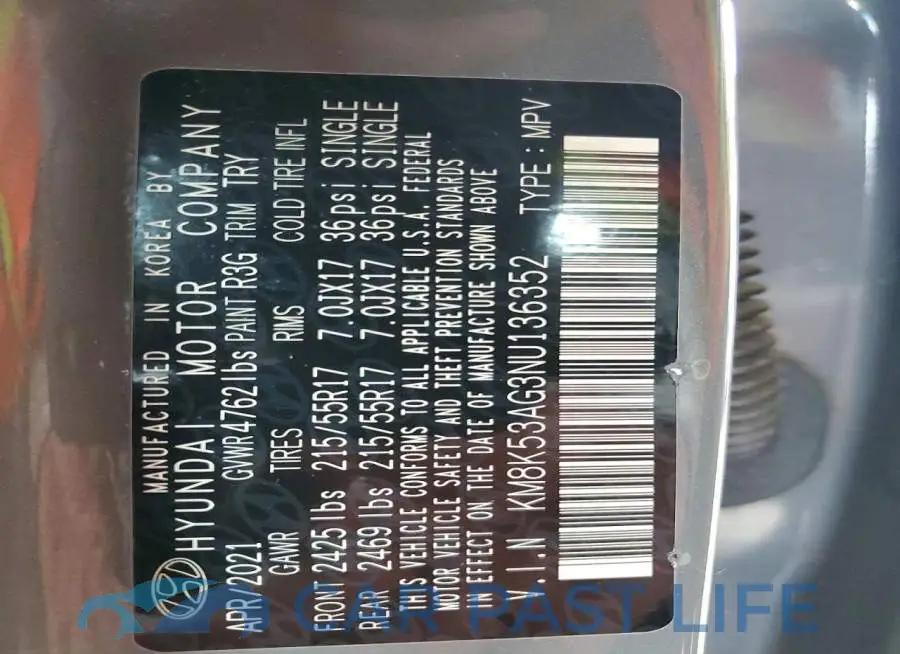 KM8K53AG3NU136352# 12