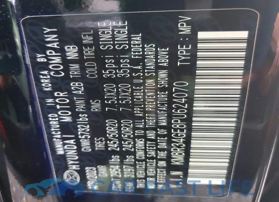 KM8R34GE8PU624070# 14