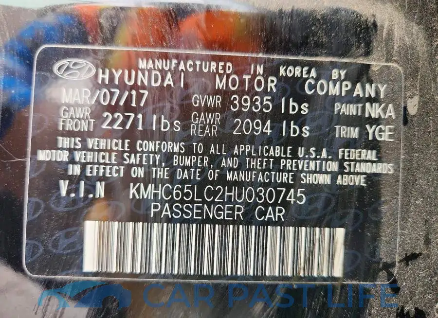 KMHC65LC2HU030745# 12