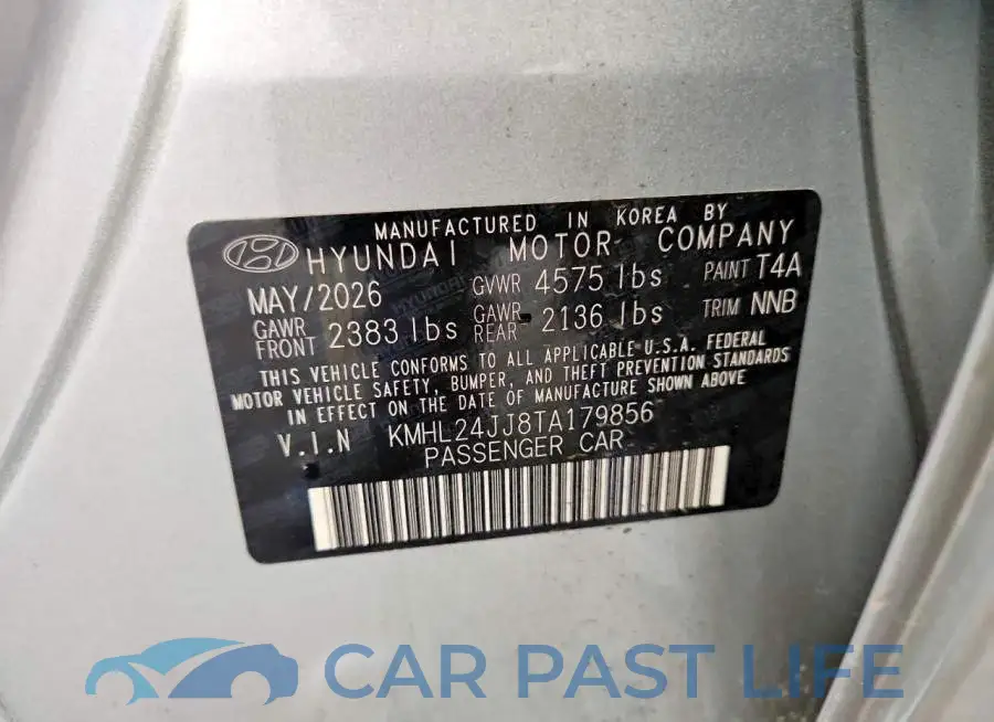 KMHL24JJ8TA179856# 12