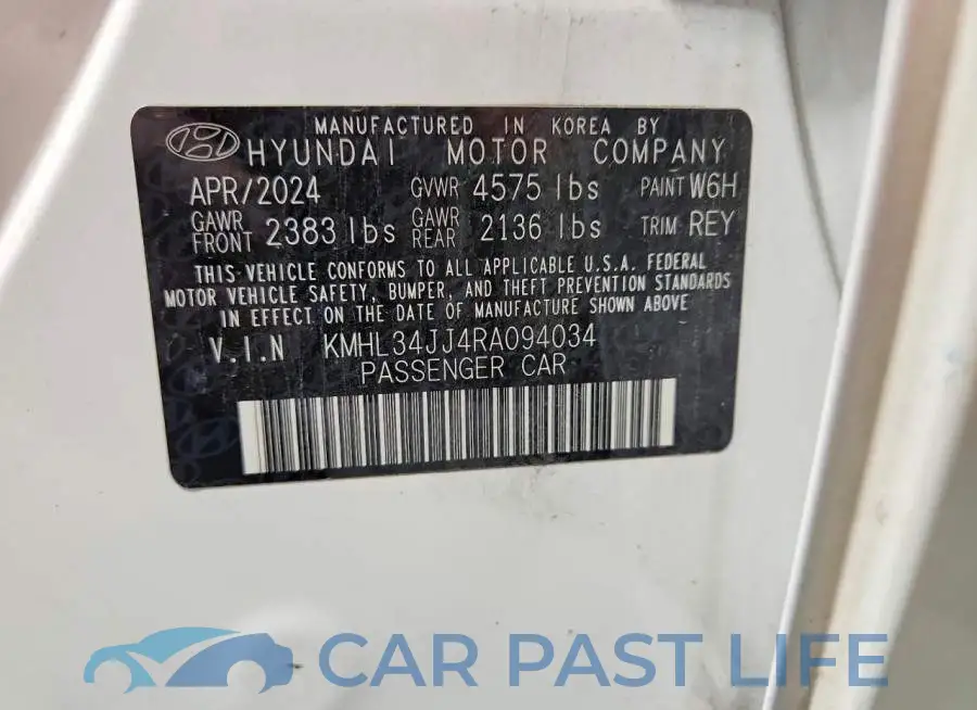 KMHL34JJ4RA094034# 12