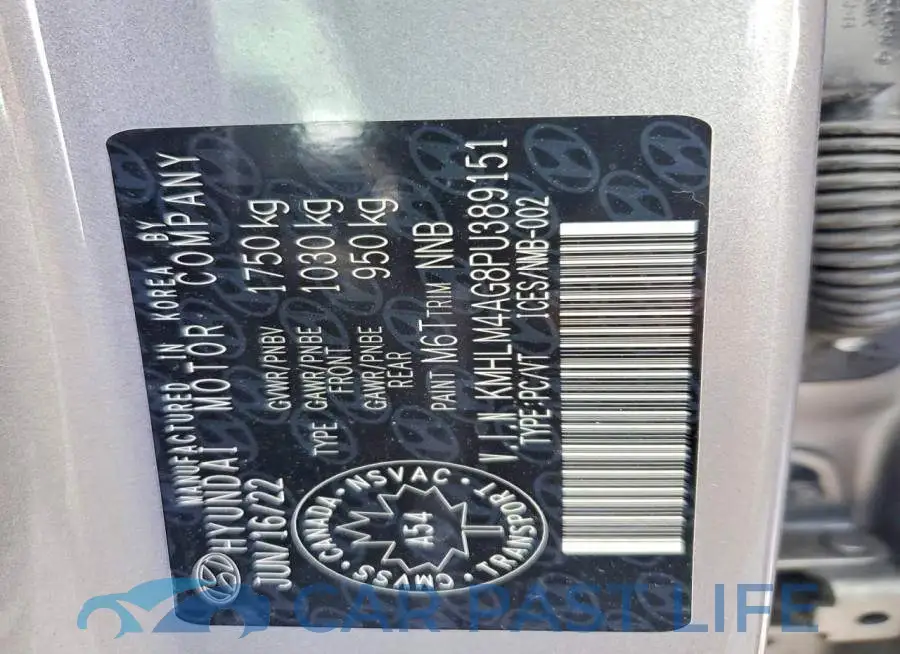 KMHLM4AG8PU389151# 13
