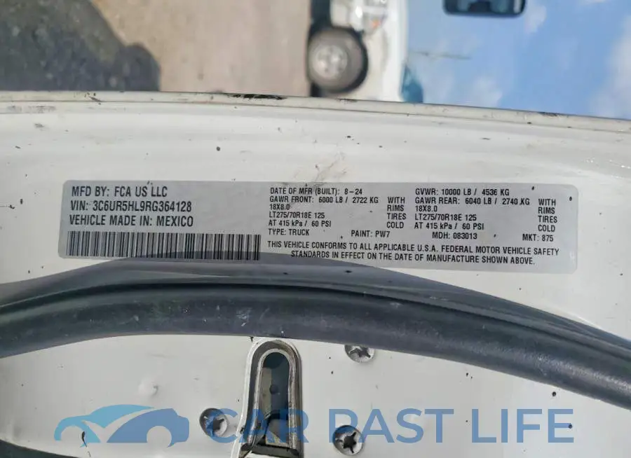 3C6UR5HL9RG364128# 12