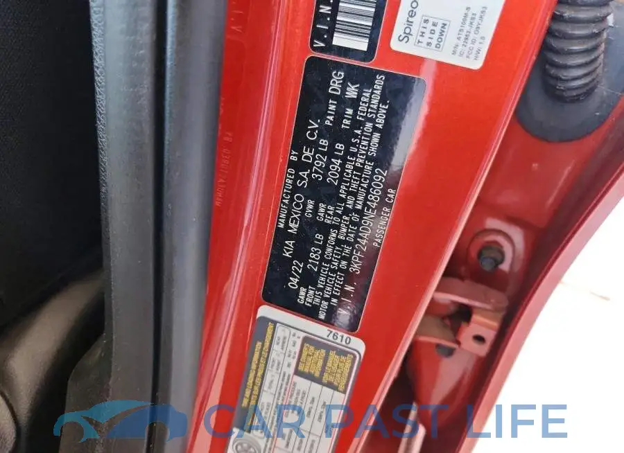 3KPF24AD9NE486092# 13