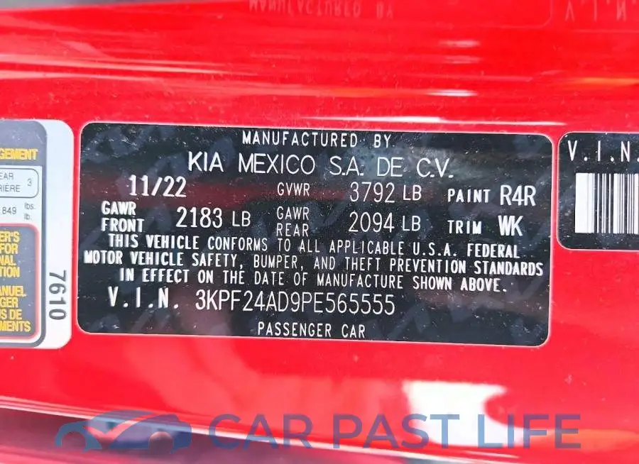 3KPF24AD9PE565555# 12