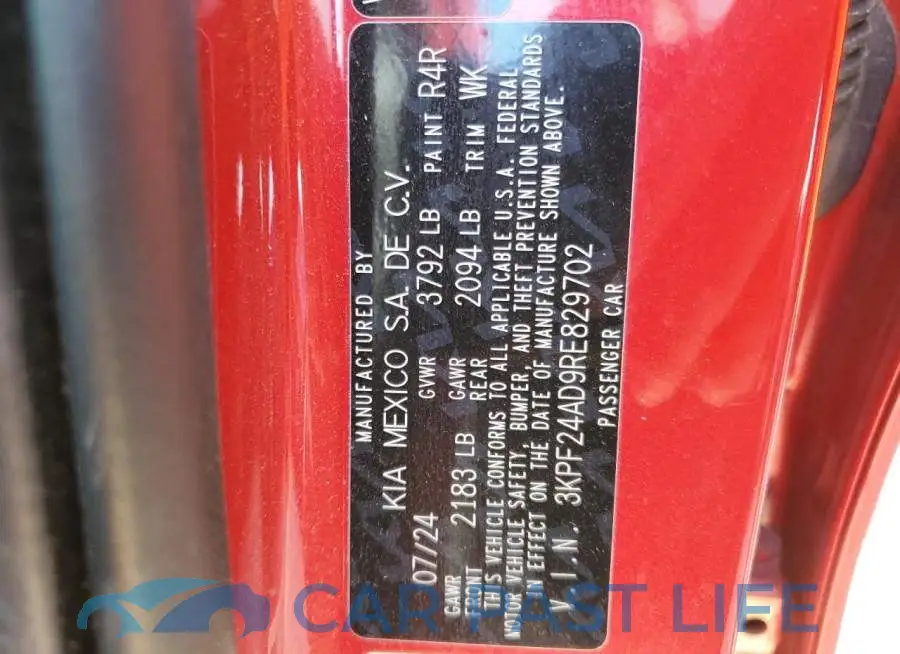 3KPF24AD9RE829702# 12