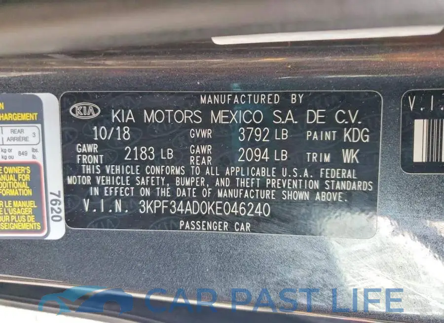 3KPF34AD0KE046240# 12