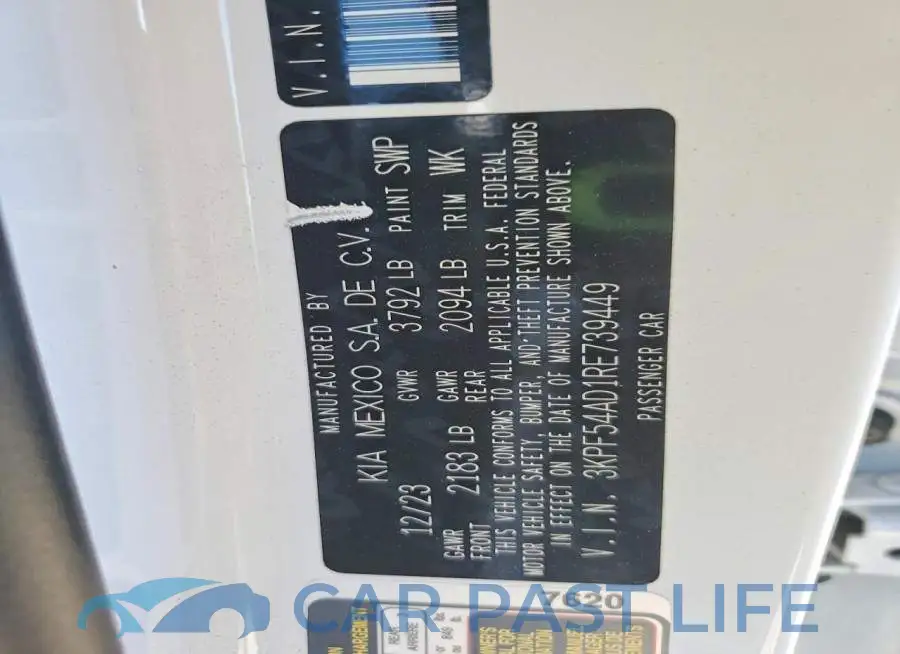 3KPF54AD1RE739449# 13