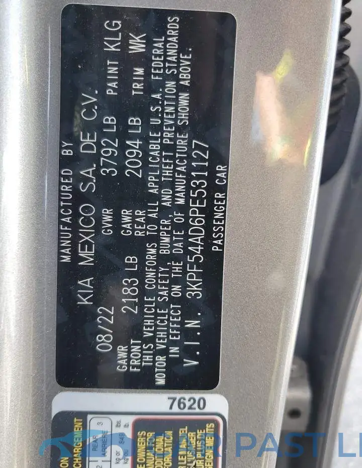 3KPF54AD6PE531127# 12