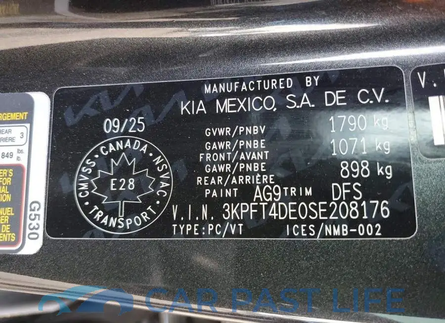 3KPFT4DE0SE208176# 13