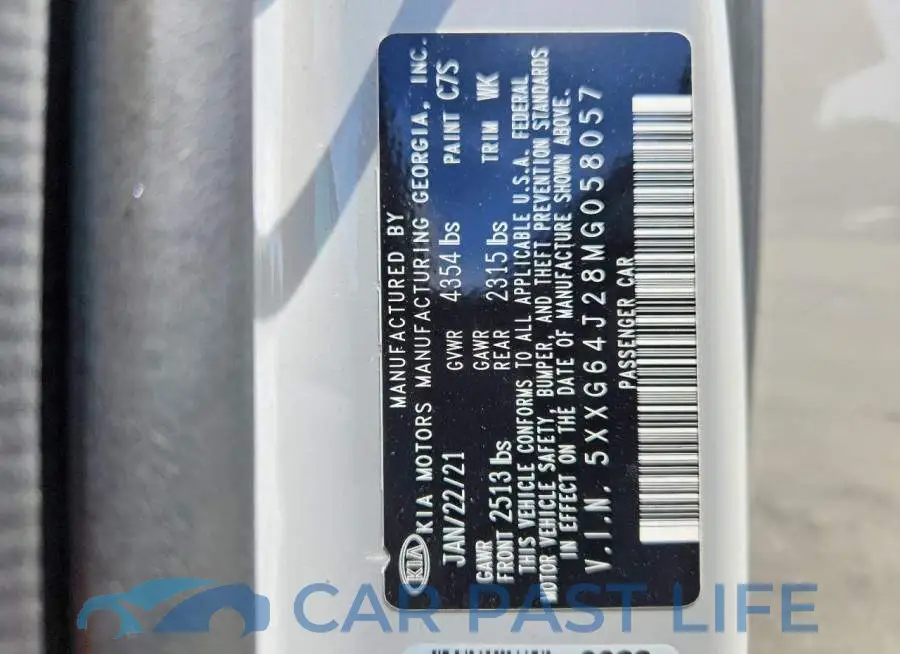 5XXG64J28MG058057# 13