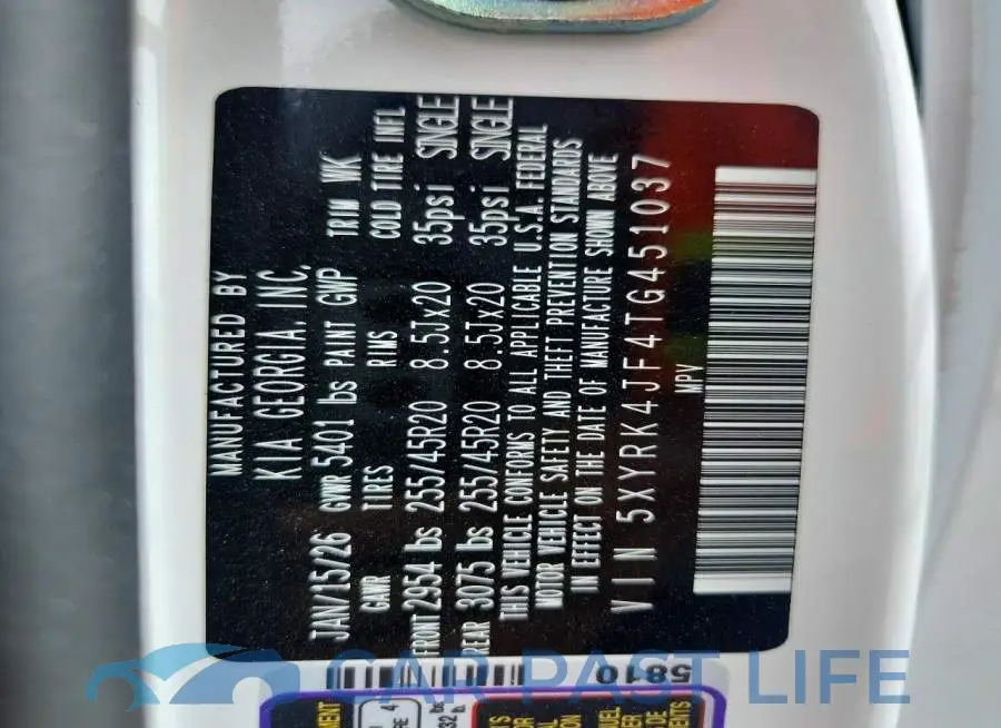 5XYRK4JF4TG451037# 13