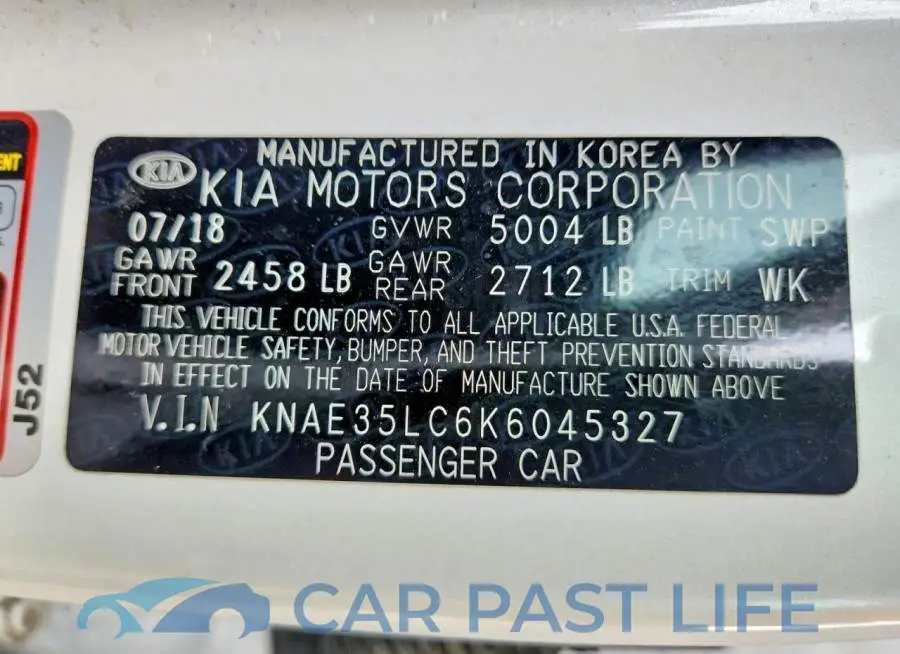 KNAE35LC6K6045327# 13