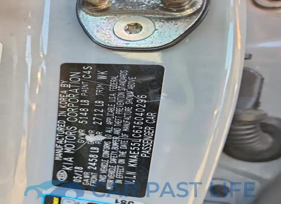 KNAE55LC6J6040296# 12