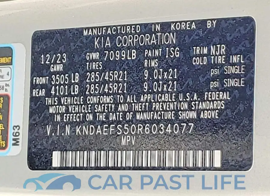 KNDAEFS50R6034077# 13