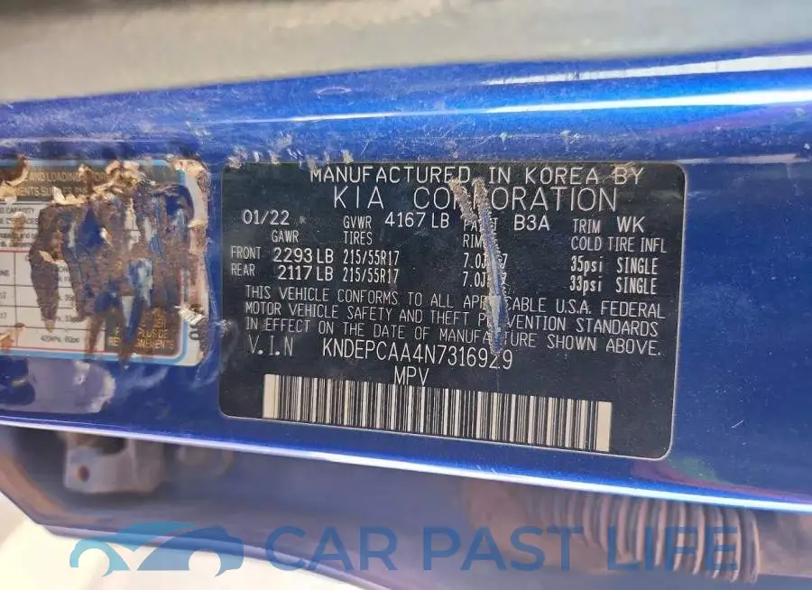 KNDEPCAA4N7316929# 13