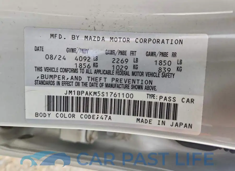 JM1BPAKM5S1761100# 12