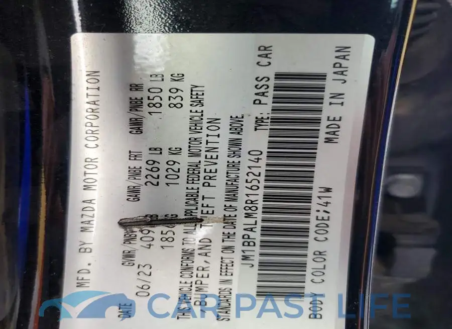 JM1BPALM8R1652140# 13