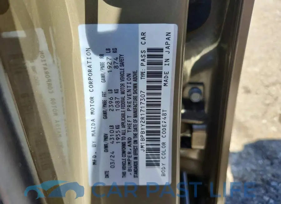 JM1BPBYY2R1717307# 12