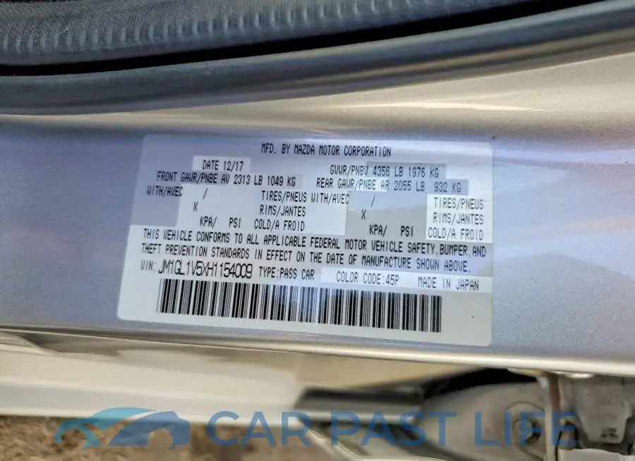 JM1GL1V5XH1154009# 12