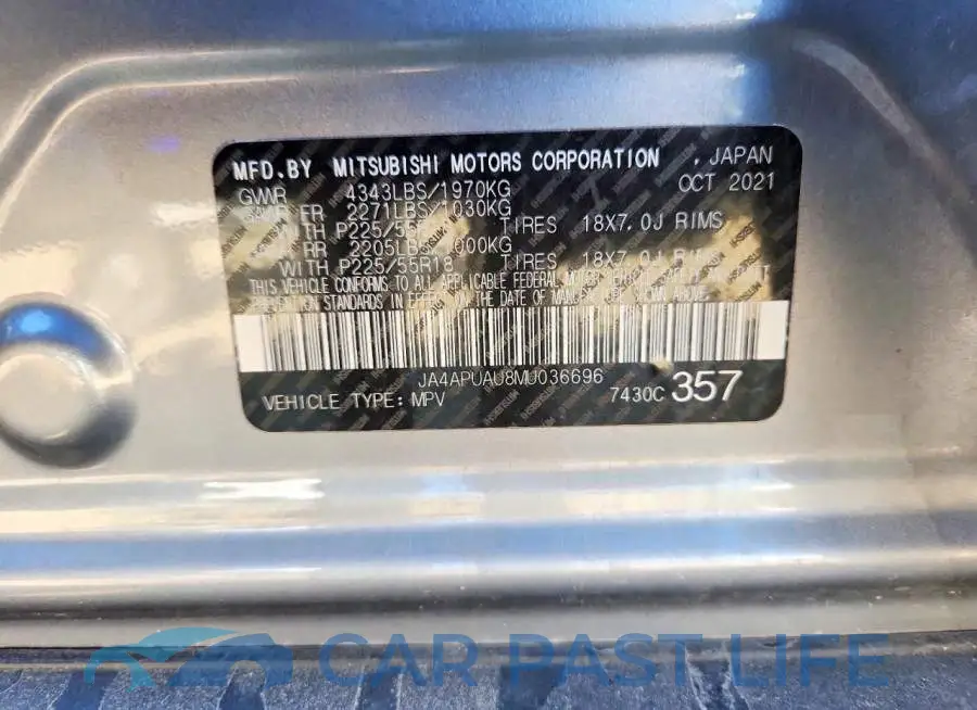 JA4APUAU8MU036696# 13