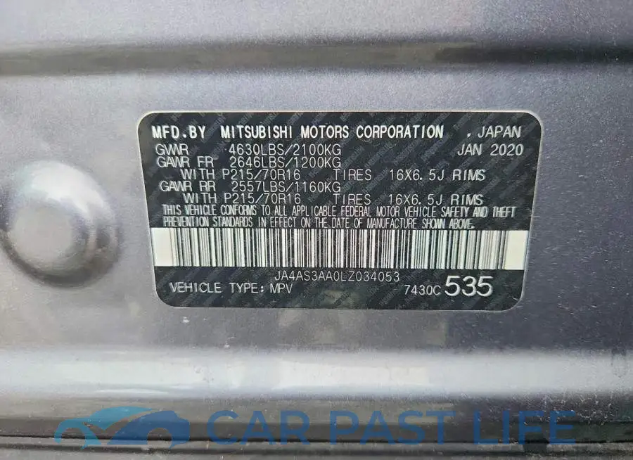 JA4AS3AA0LZ034053# 13