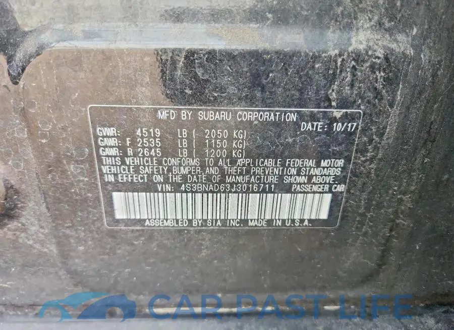 4S3BNAD63J3016711# 12