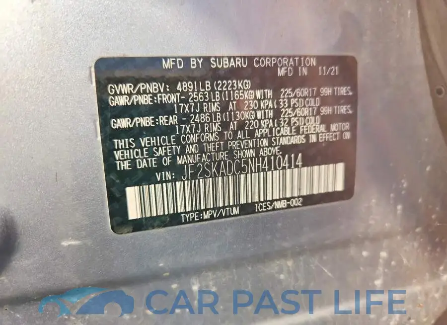 JF2SKADC5NH410414# 13