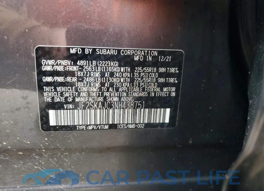 JF2SKAJC3NH438751# 12