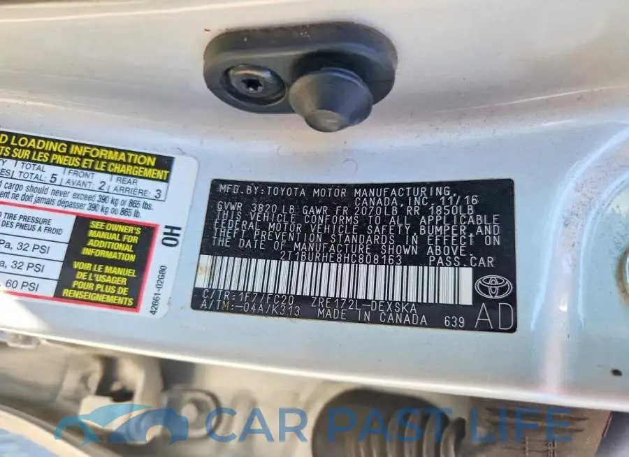 2T1BURHE8HC808163# 12
