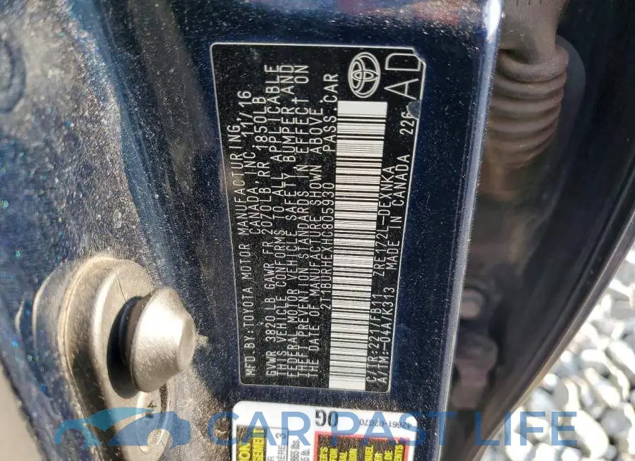 2T1BURHEXHC805930# 12