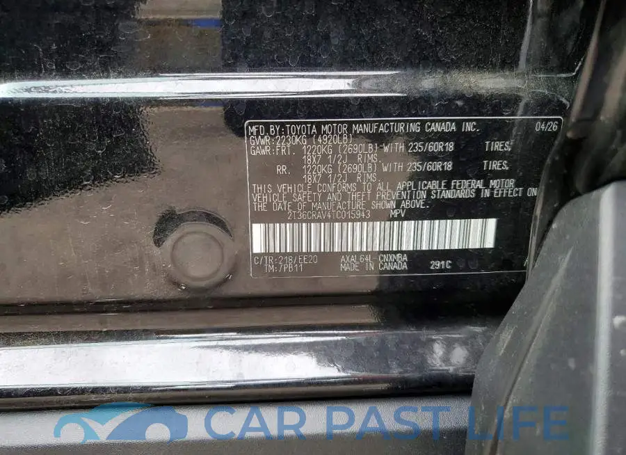 2T36CRAV4TC015943# 12