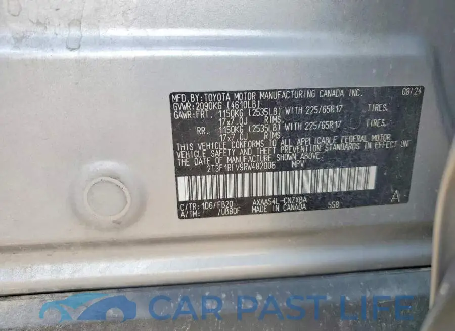 2T3F1RFV9RW482006# 13