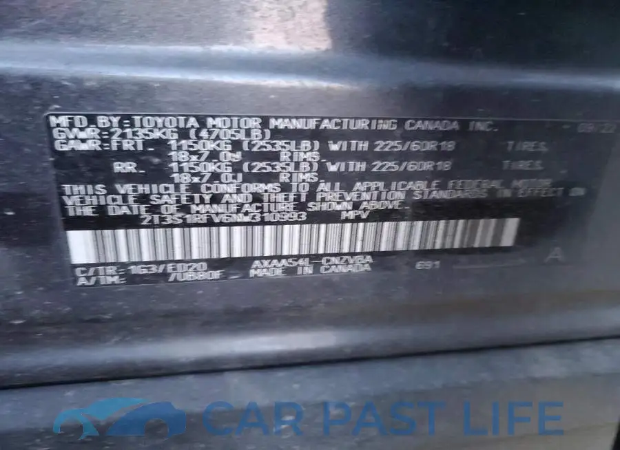 2T3S1RFV6NW310993# 13