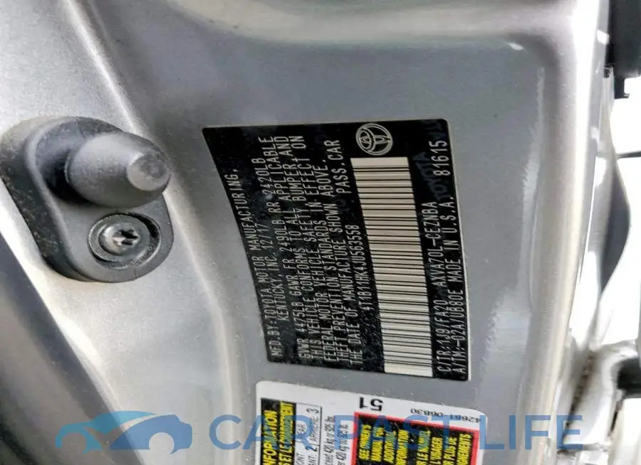4T1B11HK4JU563558# 13
