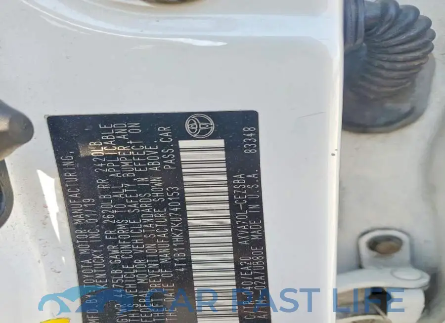 4T1B11HK7KU740153# 12